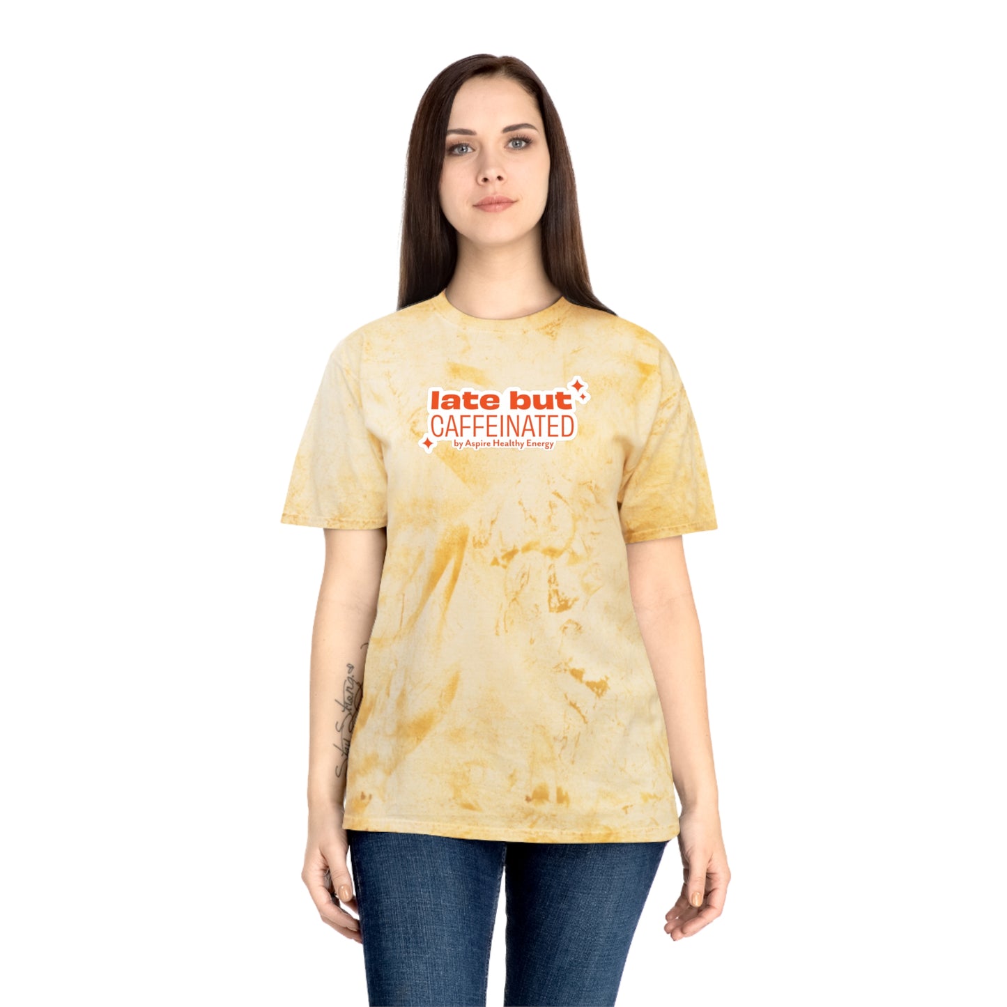 Late But Caffeinated Tie-Dye Tee