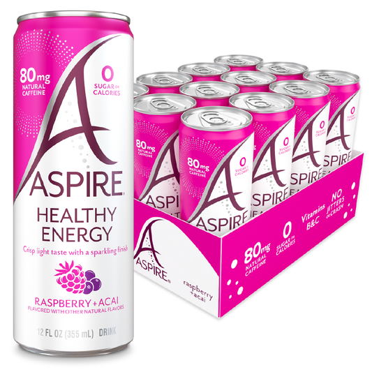 Raspberry+Acai Healthy Energy Drinks.