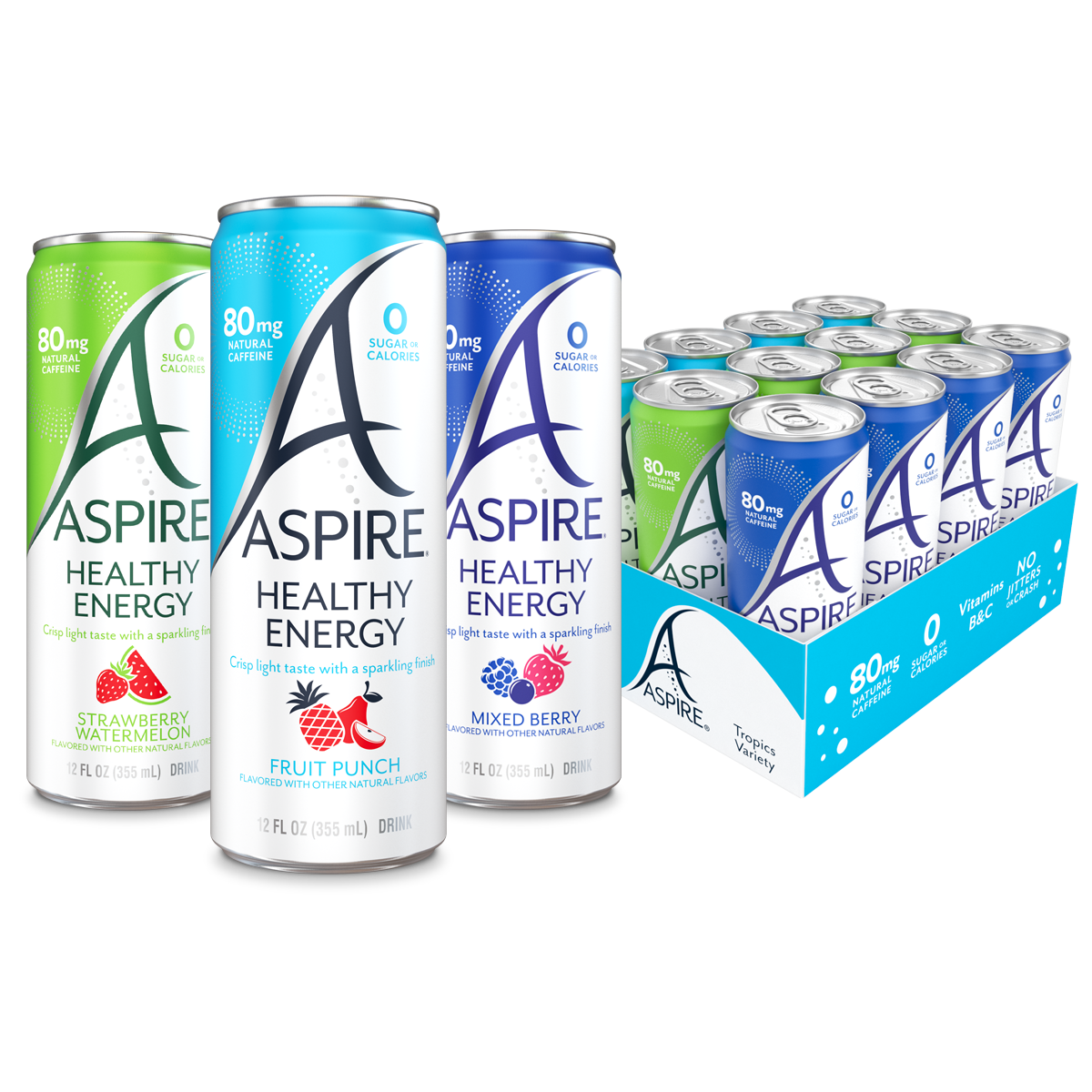 Aspire Fan Favorite Variety Pack Healthy Energy Drinks