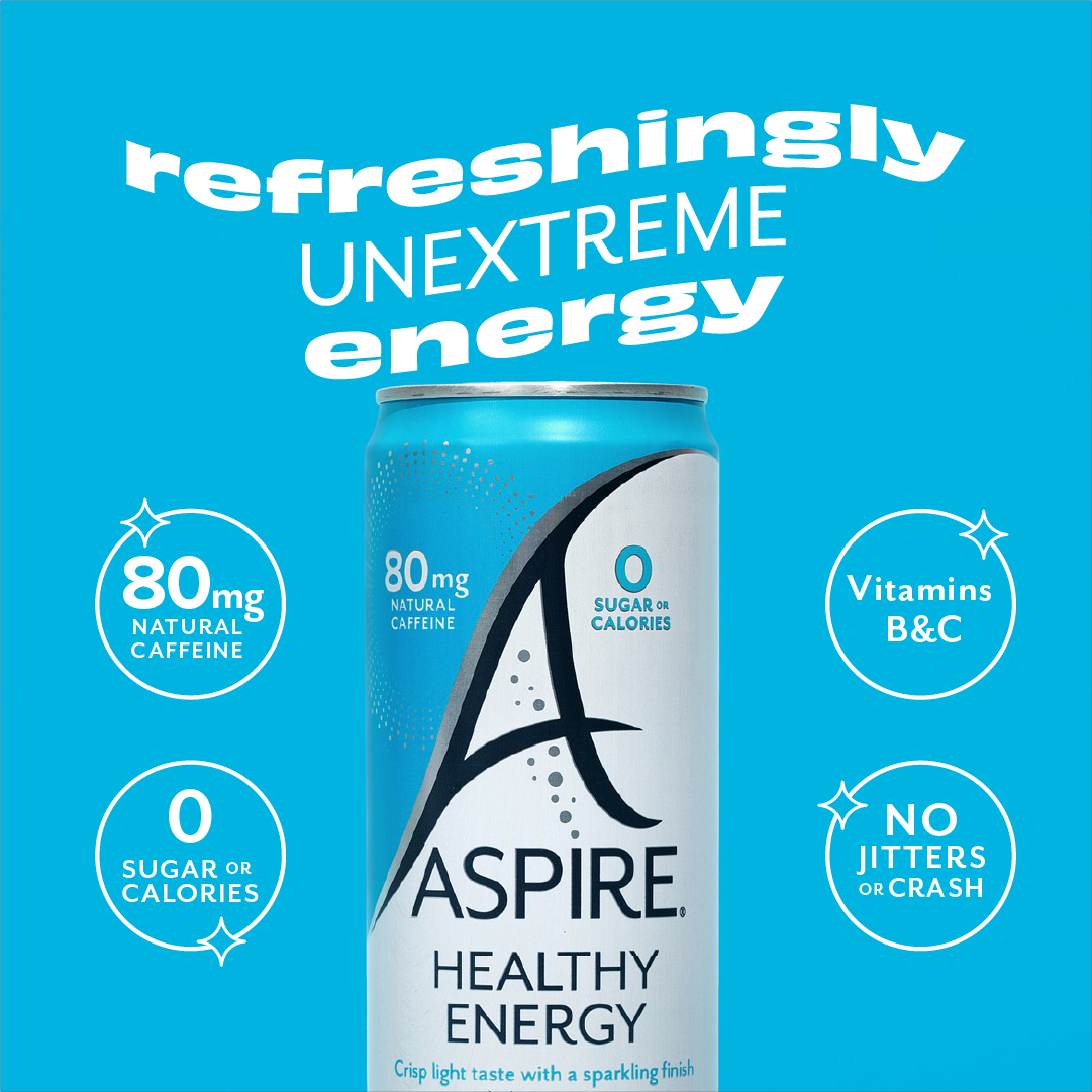 Fruit Punch Aspire Healthy Energy Drinks.