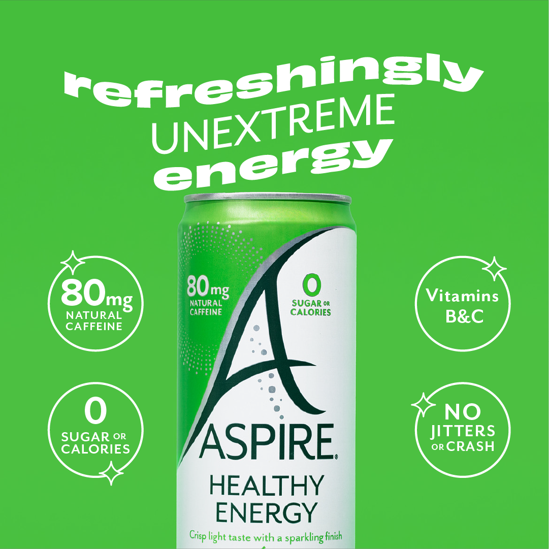 Strawberry Watermelon Aspire Healthy Energy Drink.