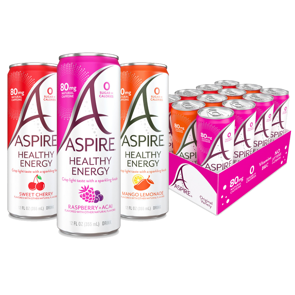 The Classics Variety Pack Aspire Healthy Energy Drinks.