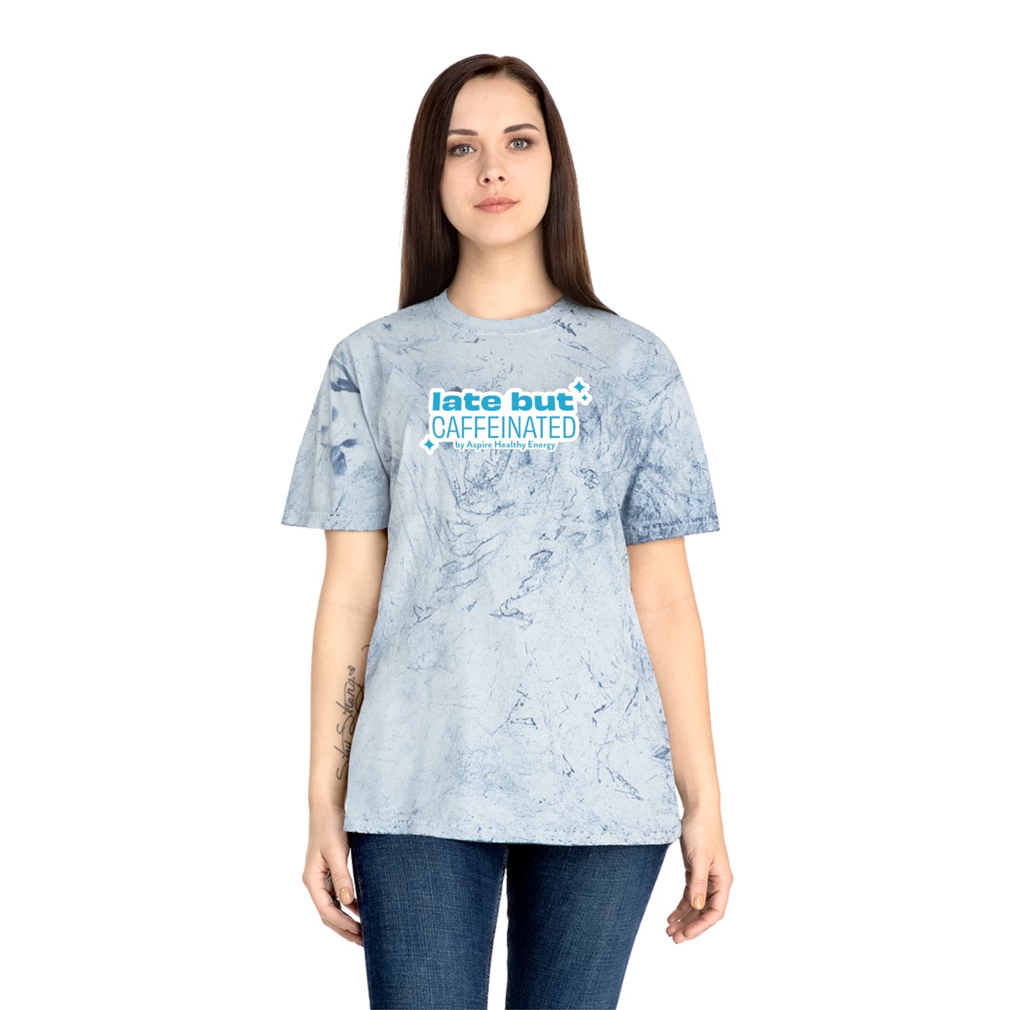 Late But Caffeinated Tie-Dye Tee