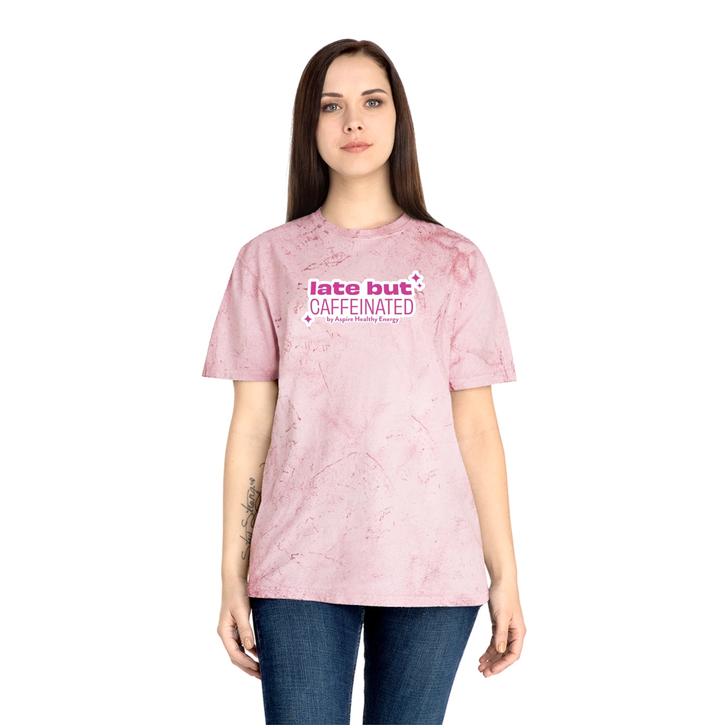 Late But Caffeinated Tie-Dye Tee