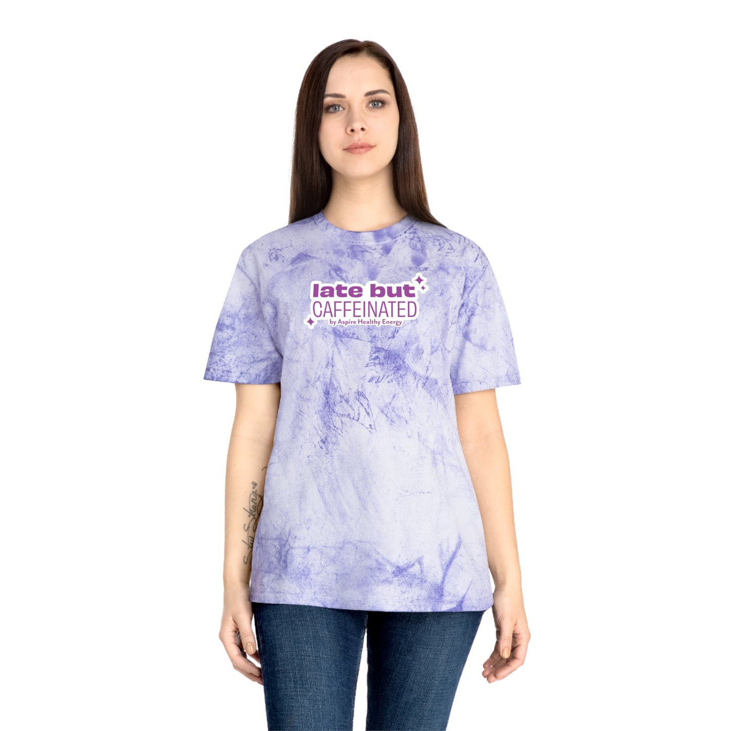 Late But Caffeinated Tie-Dye Tee