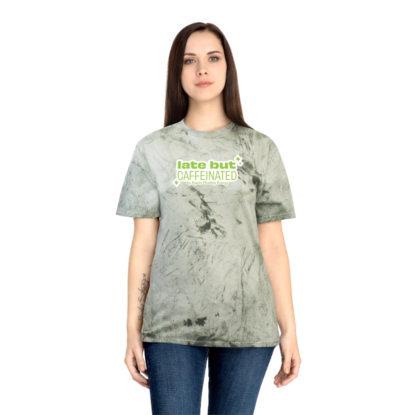 Late But Caffeinated Tie-Dye Tee