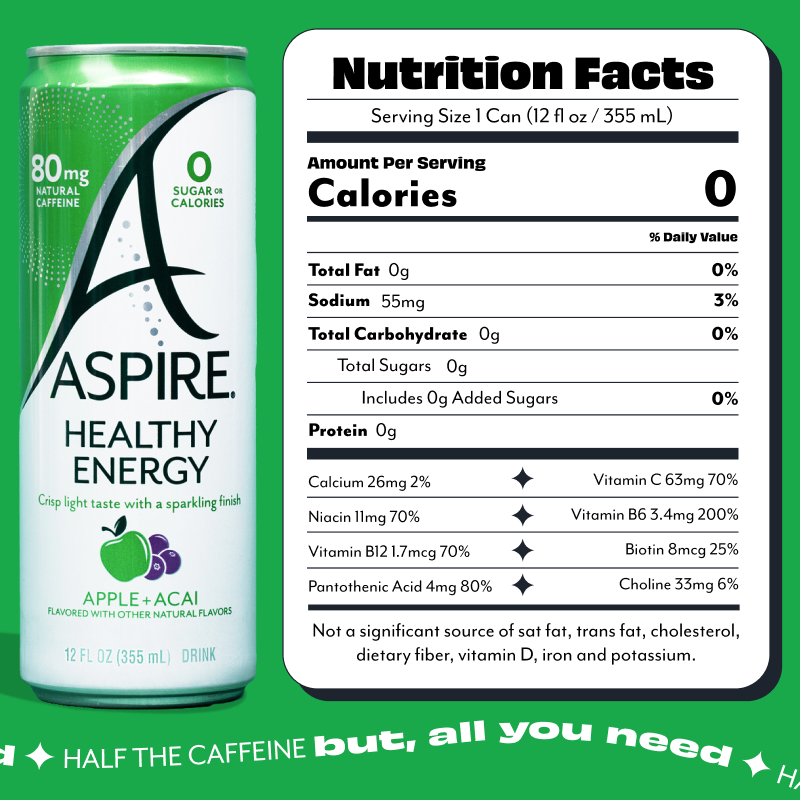 Apple+Acai Aspire Healthy Energy Drinks