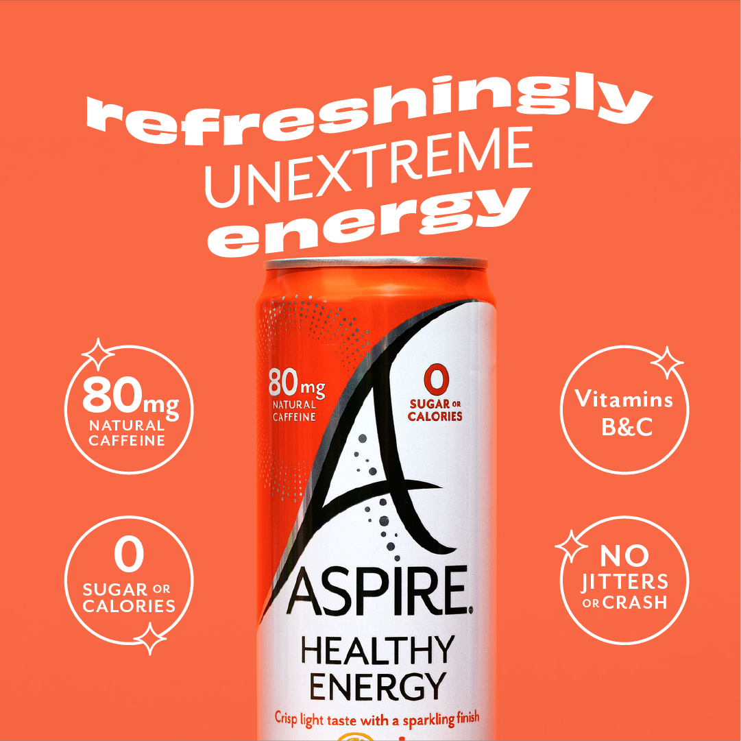 Mango Lemonade Aspire Healthy Energy Drinks.