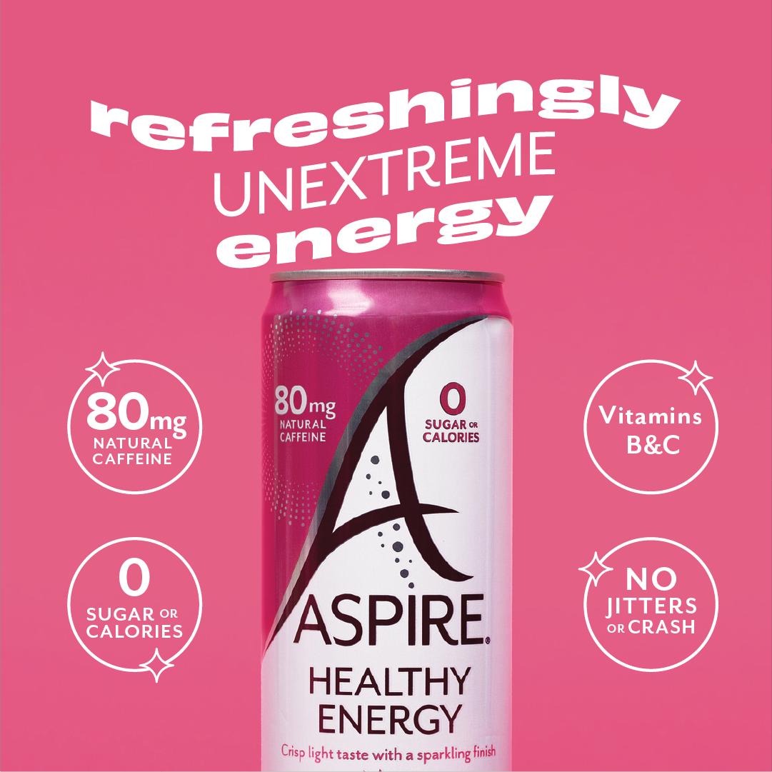 Raspberry+Acai Healthy Energy Drinks.