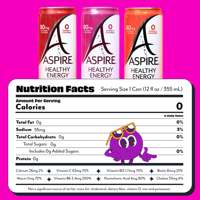 The Classics Variety Pack Aspire Healthy Energy Drinks