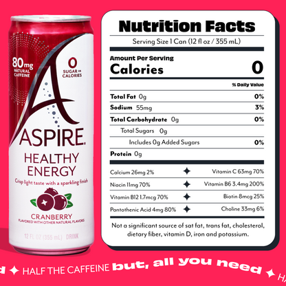 Cranberry Aspire Healthy Energy Drinks