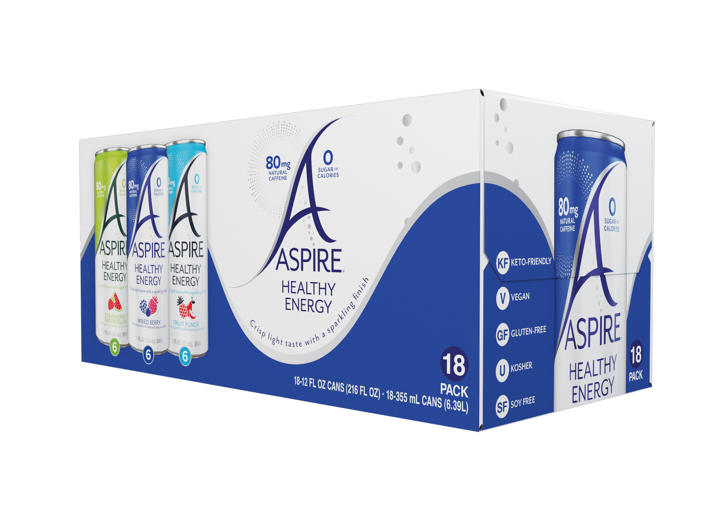 Fan Choice Variety Pack Aspire Healthy Energy Drinks