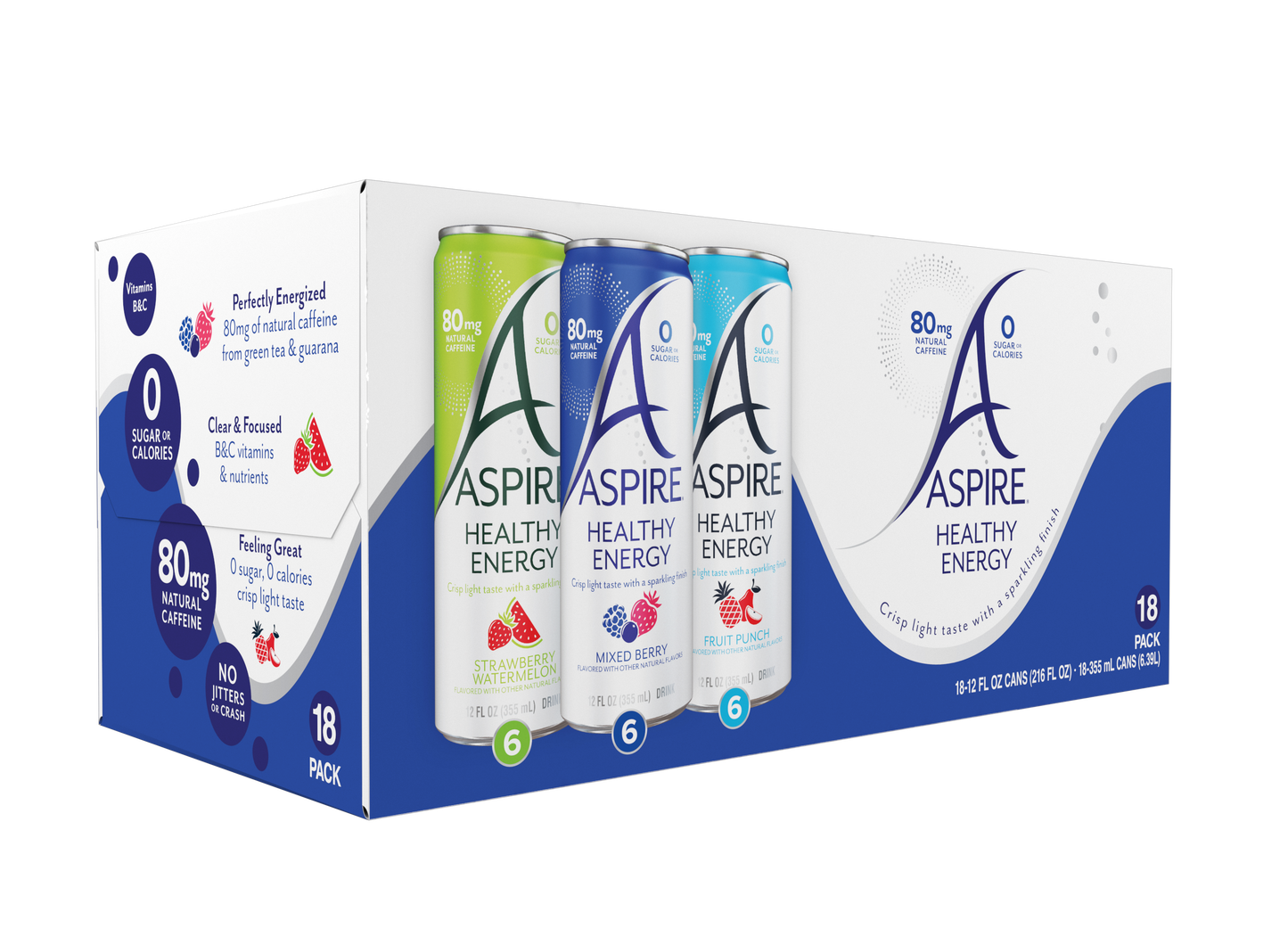Fan Choice Variety Pack Aspire Healthy Energy Drinks