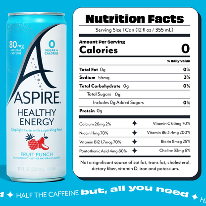 Fruit Punch Aspire Healthy Energy Drinks