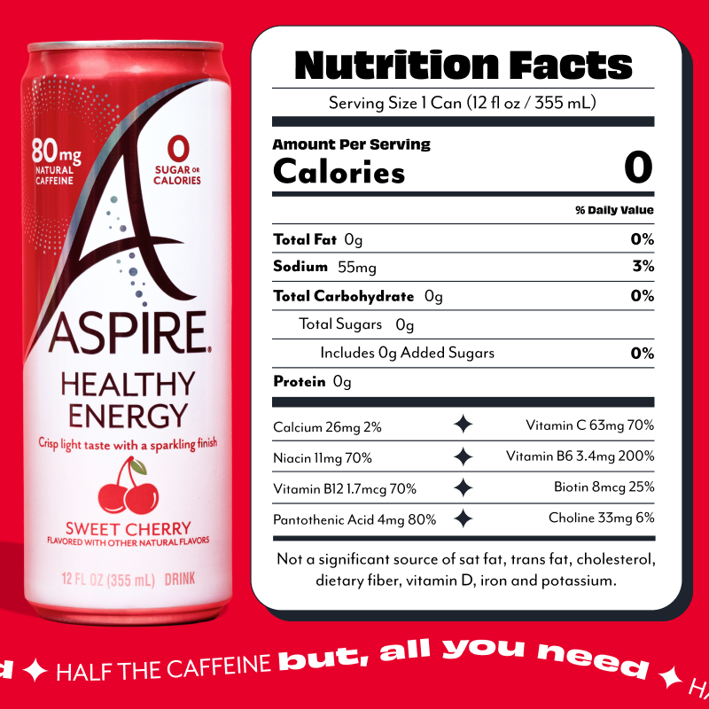 Sweet Cherry Aspire Healthy Energy Drink