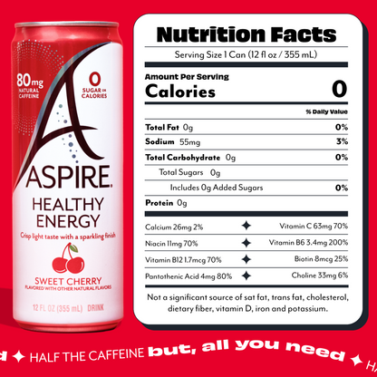 Sweet Cherry Aspire Healthy Energy Drink