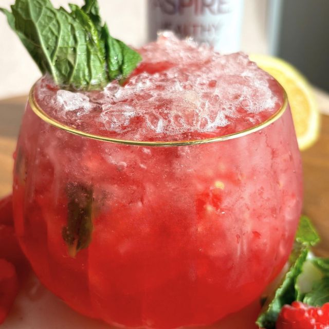 Raspberry Lemon Smash Mocktail from @whywemocktail for Galentine’s Day! 💘

Ingredients: 
- Sprig of mint
- Handful of raspberries 
- 3/4 lemon juice
- 1/2 can Aspire (Raspberry + Acai flavor)

How to make at home for your pals:
Muddle fresh mint, raspberries, and lemon juice for up to 30 seconds. Add crushed ice and shake well. Pour everything into a glass, then top with more crushed ice. Finally, fill to the top with your Aspire Healthy Energy Drink. Garnish with a mint sprig and enjoy!

Follow @whywemocktail for more mouth-watering mocktail recipes! 🍹

#AspireHealthyEnergyDrinks #EnergyNotAnxiety #UnextremeEnergy #Energydrinks #mocktail