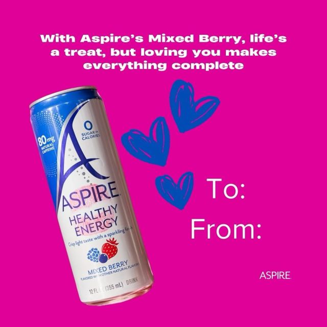 Roses are red, Aspire’s the key, healthy energy, for you and me! Share the love this Vday 🤭🫶💌

#AspireHealthyEnergyDrinks #EnergyNotAnxiety #UnextremeEnergy #Energydrinks #valentinesday